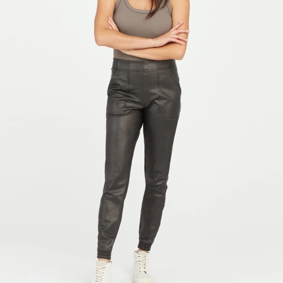 NWT- Spanx Leather Like Jogger - Picture 4 of 7